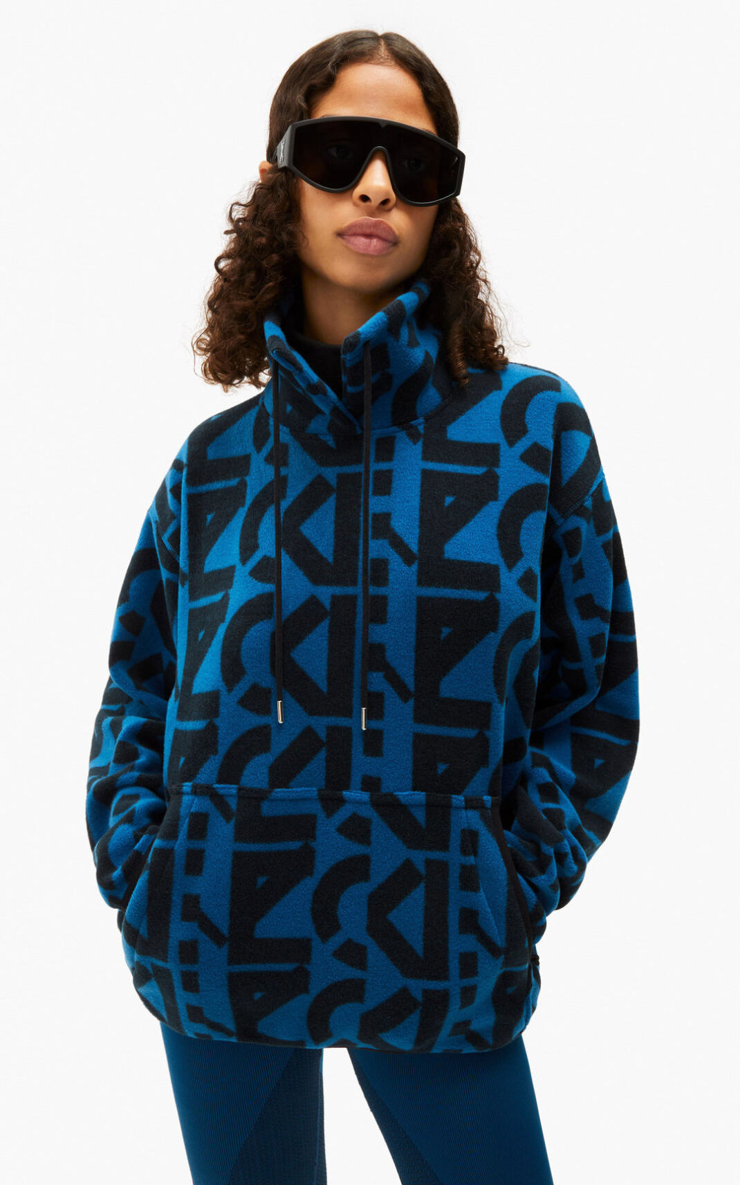 Kenzo Sport monogram fleece スウェット レディース 暗青 - SBGTZV245